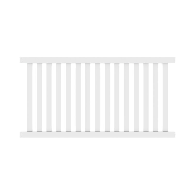 4 ft. H x 8 ft. W Closed Picket Vinyl Fence Panel